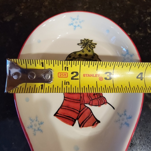 Grace Bake Shop Christmas Snowman Ceramic Spoon Rest Pre-owned - Picture 7 of 8